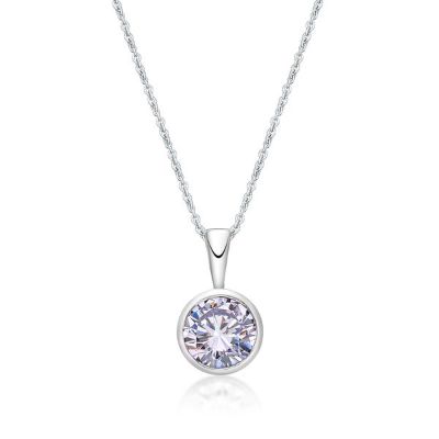 Picture of JUNE           , 5mm BEZEL PENDANT with CHAIN
